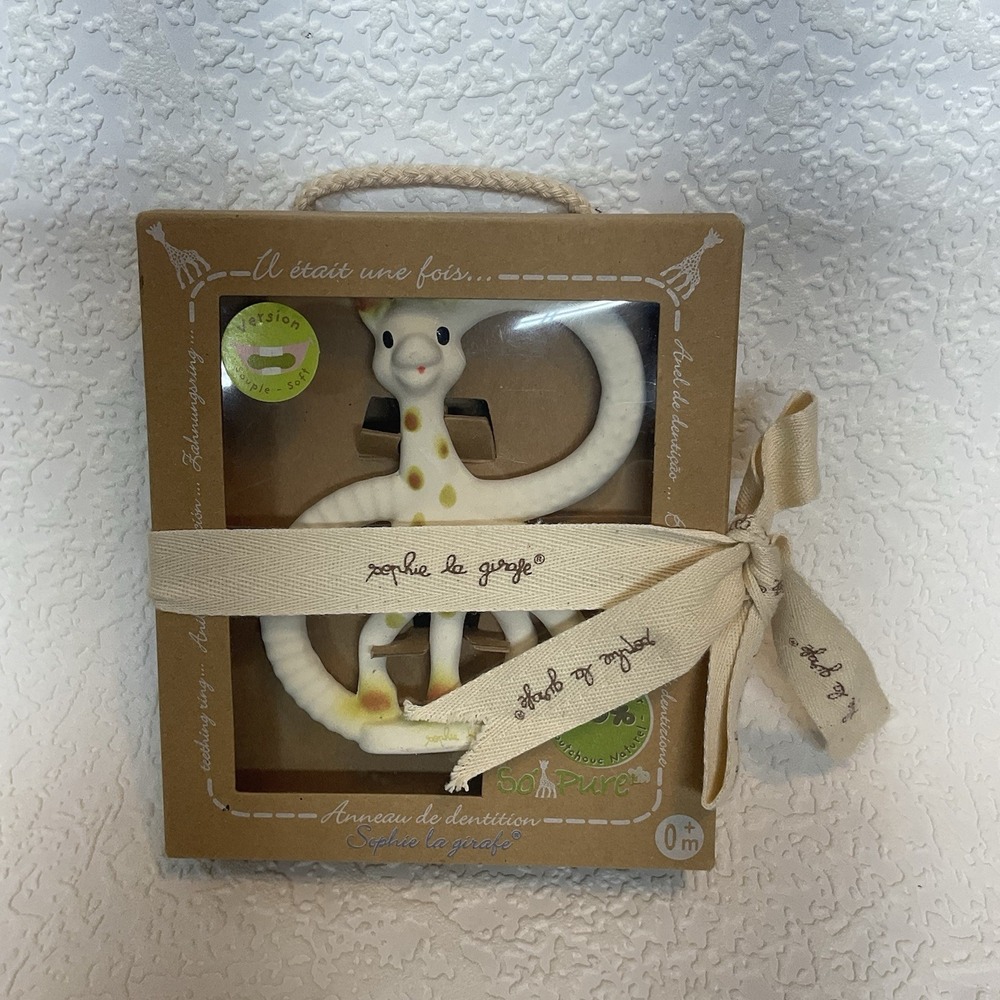 Sophie La Girafe - So Pure Natural Rubber Soft Baby Teething Ring from France